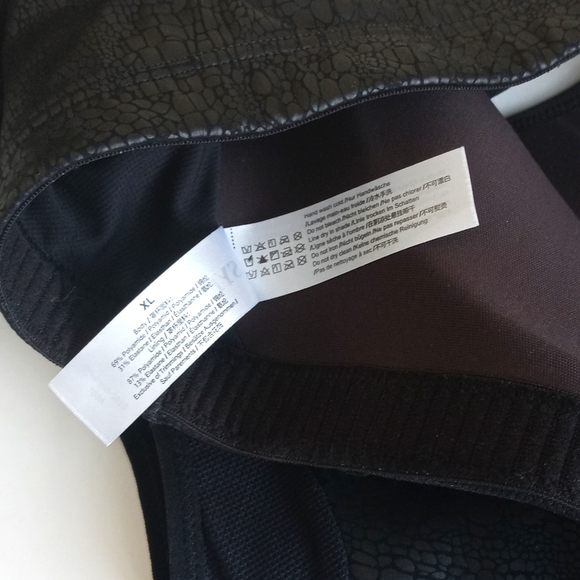 Syrokan Black Crocodile Animal Print High Impact Sports Workout Bra XL - Picture 10 of 15